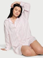 Акція на Нічна сорочка жіноча Victoria's Secret 150547881 XS Білий/Розовий від Rozetka