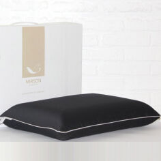 Акція на Подушка ортопедическая Classic 7027 Elite Delicate satin Black Pearl MirSon 43х59 см від Podushka