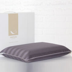 Акція на Подушка ортопедическая Classic 7024 Elite Noble stripe Graphite MirSon 43х59 см від Podushka