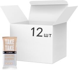 Акція на Упаковка батончиков горіхово-фруктових Take Take Nut Booster з кешью та мигдалем 46 г х 12 шт від Rozetka