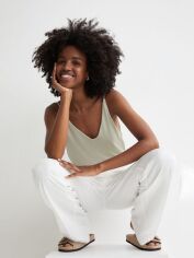 Акція на Топ жіночий H&M XAZ329972HUYR M Бежевий від Rozetka