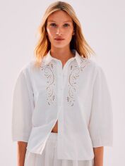 Акція на Блуза жіноча H&M 1233566001c20 XL Біла від Rozetka