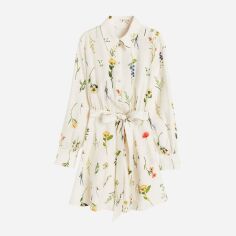Акція на Сукня-сорочка коротка літня жіноча H&M 1219074004c20 M Різнокольорова від Rozetka