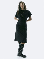 Акція на Плаття-футболка міді літнє жіноче H&M 1140183001c21 XS Чорне від Rozetka