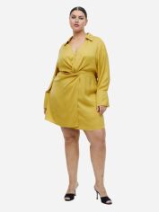 Акція на Плаття на запах коротке літнє жіноче H&M 1187810002c21 2XL Жовте від Rozetka
