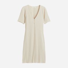 Акція на Плаття-футболка коротке літнє жіноче H&M 1076006003c21 S Бежеве від Rozetka