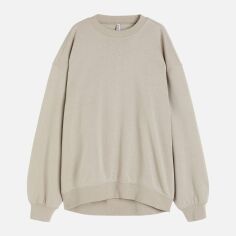 Акція на Світшот оверсайз на флісі жіночий H&M 994088011c20 L Бежевий від Rozetka