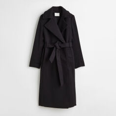 Акція на Пальто жіноче H&M 9723076wer 46 Чорне від Rozetka