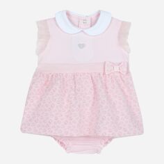 Акція на Дитяча літня сукня + трусики для дівчинки Chicco 09072811000000-011 68 см Світло-рожева від Rozetka