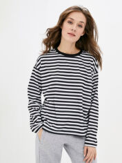 Акція на Лонгслів довгий жіночий H&M 5167128wer XS Чорний з білим від Rozetka