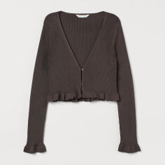 Акція на Кардиган в'язаний жіночий H&M 9834512wer M Коричневий від Rozetka