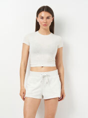 Акція на Футболка бавовняна жіноча H&M 1141812p12 S Сіра від Rozetka