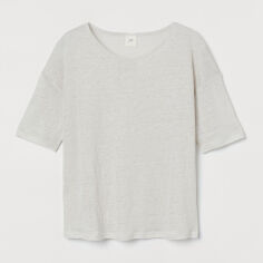 Акція на Футболка жіноча H&M 9385993wer L Сіра від Rozetka