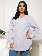 Акція на Блузка для вагітних SHEIN GD-00143195 L Бузкова від Rozetka