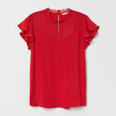 Акція на Блузка жіноча H&M 7124258wer 40 Червона від Rozetka