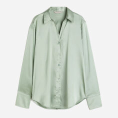 Акція на Блузка жіноча H&M 9397037wer XS Світло-зелена від Rozetka