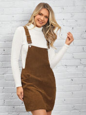 Акція на Сарафан вельветовий жіночий SHEIN GD-00133844 L Коричневий від Rozetka