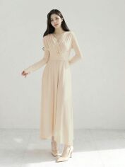 Акція на Сукня довга літня жіноча SHEIN GD-00120404 XL Світло-бежева від Rozetka