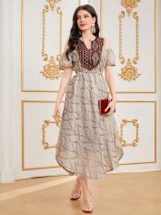 Акція на Сукня довга літня жіноча SHEIN GD-00125159 XL Різнокольорова від Rozetka