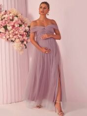 Акція на Плаття для вагітних вечірнє довге літнє SHEIN GD-00131696 S Лілове від Rozetka