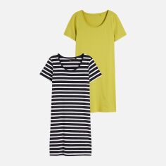 Акція на Плаття-футболка коротке літнє жіноче C&A GD-00110078 2XL (2 шт) Комбіноване від Rozetka