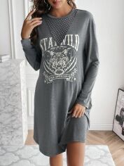 Акція на Плаття для вагітних міді літнє SHEIN GD-00142854 L Темно-сіре від Rozetka