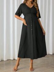 Акція на Плаття для вагітних міді літнє SHEIN GD-00132484 M Чорне від Rozetka