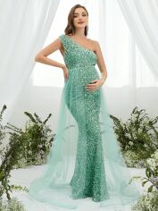 Акція на Плаття для вагітних вечірнє довге літнє SHEIN GD-00143190 L М'ятне від Rozetka