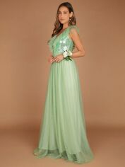 Акція на Плаття вечірнє довге літнє жіноче SHEIN GD-00097895 L Світло-зелене від Rozetka