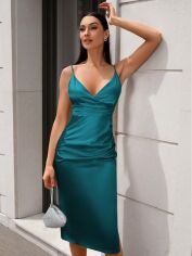 Акція на Плаття жіноче SHEIN GD-00097540 M Бірюзове від Rozetka