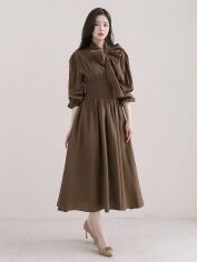 Акція на Плаття міді літнє жіноче SHEIN GD-00097667 S Коричневе від Rozetka