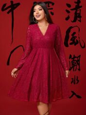 Акція на Плаття жіноче SHEIN GD-00096448 2XL Малинове від Rozetka