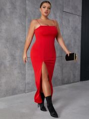 Акція на Плаття вечірнє довге літнє жіноче SHEIN GD-00095654 XL Червоне від Rozetka