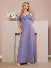 Акція на Плаття вечірнє довге літнє жіноче SHEIN GD-00097748 L Бузкове від Rozetka
