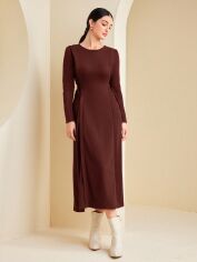 Акція на Плаття жіноче SHEIN GD-00097672 L Бордове від Rozetka