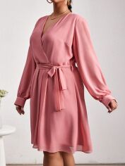 Акція на Плаття коротке літнє жіноче SHEIN GD-00096434 2XL Світло-рожеве від Rozetka