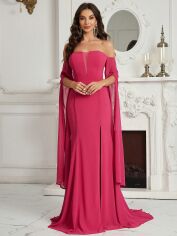 Акція на Плаття вечірнє довге літнє жіноче SHEIN GD-00097795 L Рожеве від Rozetka