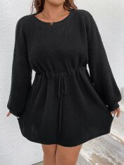 Акція на Плаття в'язане коротке осіннє тепле жіноче SHEIN GD-00096300 3XL Чорне від Rozetka