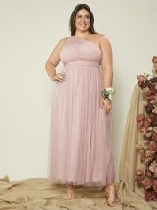 Акція на Плаття вечірнє довге літнє жіноче SHEIN GD-00095809 XL Світло-рожеве від Rozetka