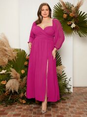 Акція на Плаття вечірнє довге літнє жіноче SHEIN GD-00095818 XL Рожеве від Rozetka