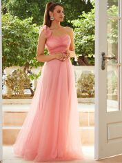 Акція на Плаття вечірнє довге літнє жіноче SHEIN GD-00097724 XL Світло-рожеве від Rozetka