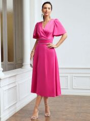 Акція на Плаття вечірнє міді літнє жіноче SHEIN GD-00097648 L Рожеве від Rozetka