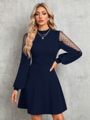 Акція на Плаття жіноче SHEIN GD-00096965 L Темно-синє від Rozetka