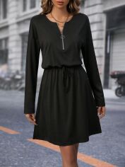 Акція на Плаття міді літнє жіноче SHEIN GD-00088795 XL Чорне від Rozetka