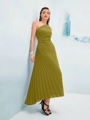 Акція на Плаття вечірнє довге літнє жіноче SHEIN GD-00113588 XS Оливкове від Rozetka