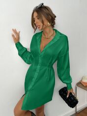Акція на Плаття-сорочка коротке літнє жіноче SHEIN GD-00098742 S Зелене від Rozetka