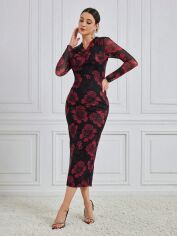 Акція на Плаття вечірнє довге літнє жіноче SHEIN GD-00100510 S Чорне від Rozetka