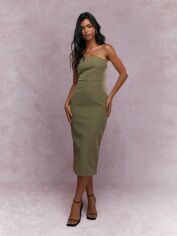 Акція на Плаття міді літнє жіноче SHEIN GD-00113638 S Хакі від Rozetka
