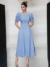 Акція на Плаття довге літнє жіноче SHEIN GD-00113502 S Блакитне від Rozetka