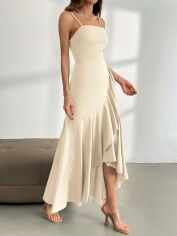Акція на Плаття вечірнє довге літнє жіноче SHEIN GD-00113783 XS Айворі від Rozetka